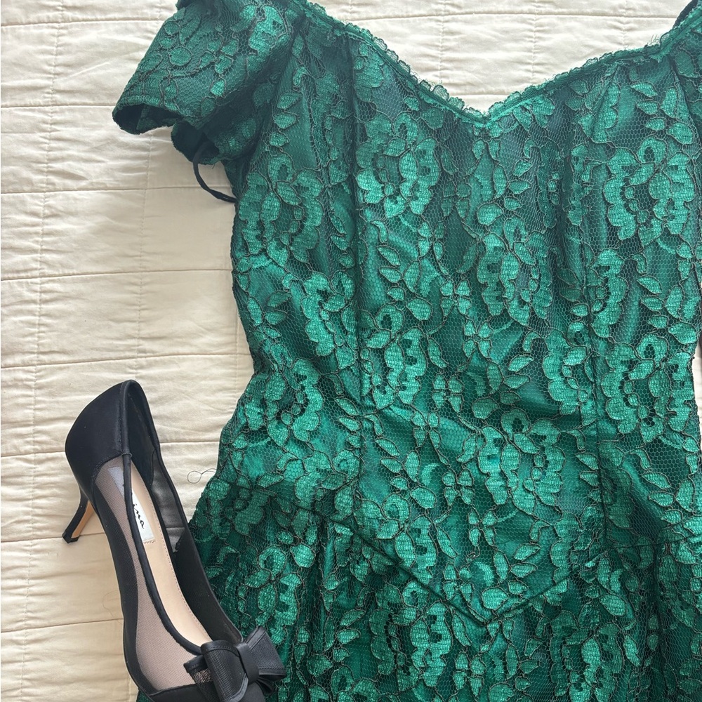 80s lace prom dress